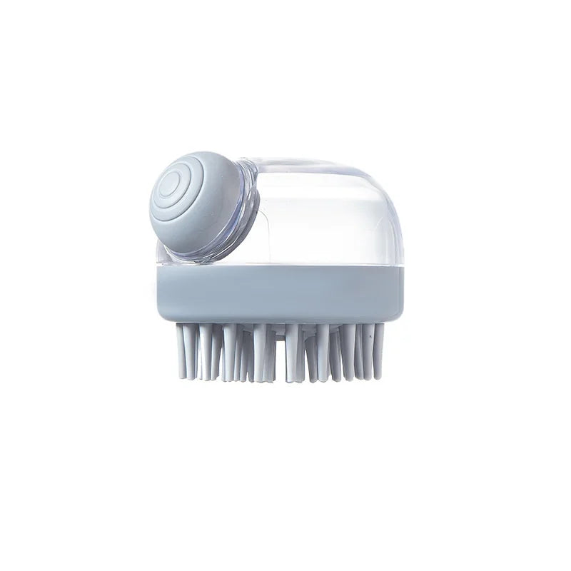 2-in-1 Pet Bath Brush with Shampoo Dispenser – Soft Silicone Massage Scrubber for Dogs & Cats