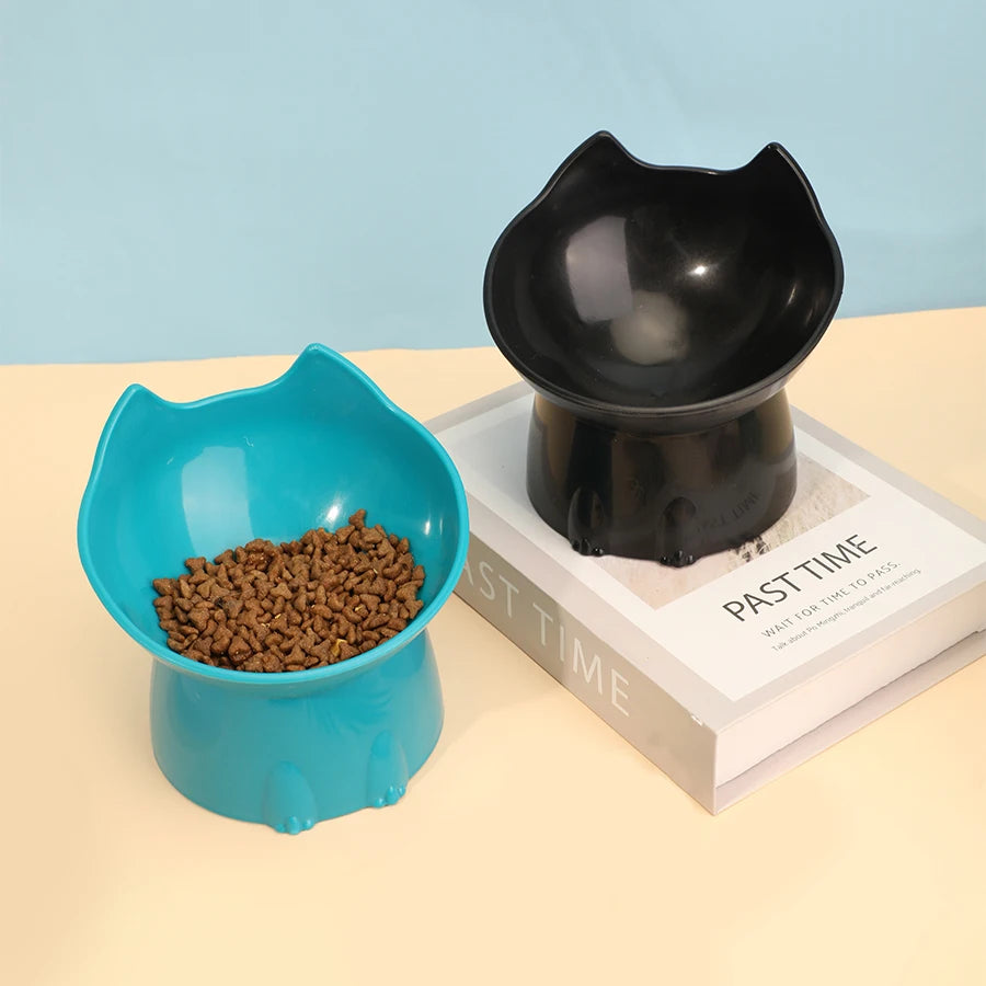 WhiskerEase™ Elevated Anti-Tip Cat Bowl