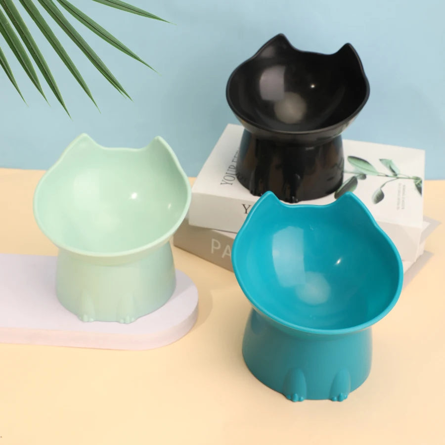 WhiskerEase™ Elevated Anti-Tip Cat Bowl