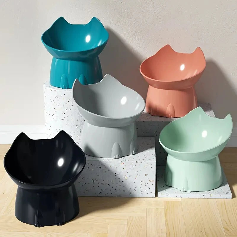 WhiskerEase™ Elevated Anti-Tip Cat Bowl