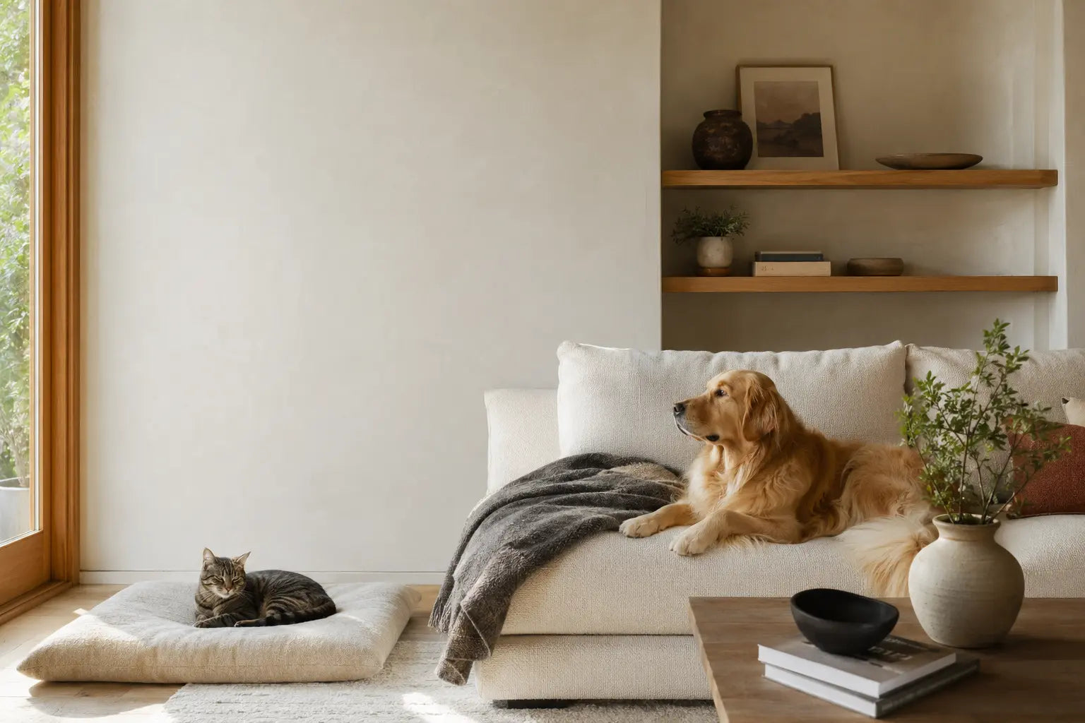 A calm pet-friendly home